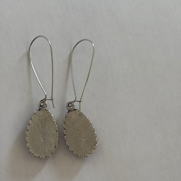 Red black and silver Teardrop Earrings Nwot Vintage design - Picture 7 of 7